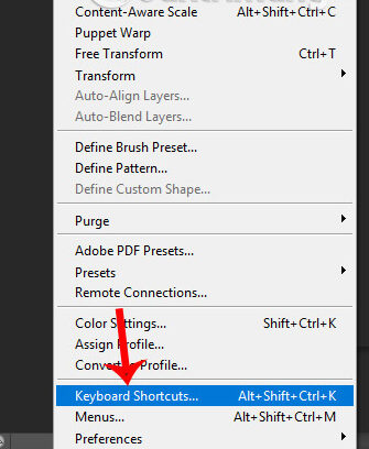 photoshop cs6 keyboard shortcut for mac